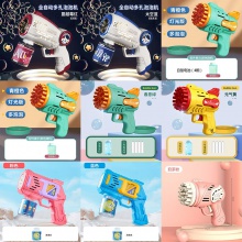 29孔发光泡泡机儿童手持全自动泡泡枪电动吹泡泡玩具批发网红地摊