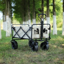 户外野餐野营折叠手推小车营地车摄影超市购物买菜便携拉杆货拖车