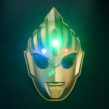 发光面具复活节卡通赛罗cs动漫儿童派对用品万圣节地摊货玩具