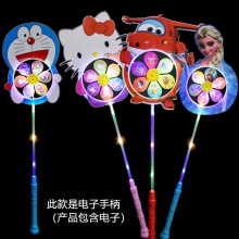 发光风车LED七彩闪光动物卡通风车儿童玩具夜市地摊爆款