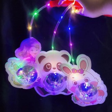 新款兔子手提卡通波波球夜市地摊发光手提灯儿童玩具夜市