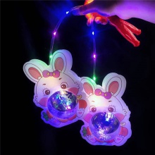 新款兔子手提卡通波波球夜市地摊发光手提灯儿童玩具夜市