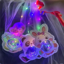新款兔子手提卡通波波球夜市地摊发光手提灯儿童玩具夜市