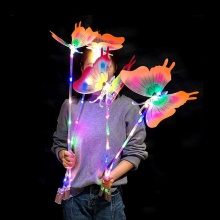 网红娃娃发光灯笼球 三挡开关夜市玩具LED透明手提波波球