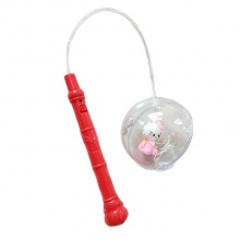 网红娃娃发光灯笼球 三挡开关夜市玩具LED透明手提波波球