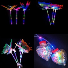 网红娃娃发光灯笼球 三挡开关夜市玩具LED透明手提波波球