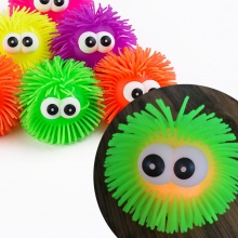 凸眼毛毛球 闪光毛毛球发泄球 闪光玩具厂家直供