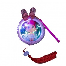 新款闪光天使娃娃兔子水晶球 10寸手提发光灯笼地摊玩具