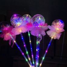 网红同款星空球魔法棒 闪光波波球发光玩具地摊货源LED发光棒