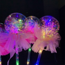 网红同款星空球魔法棒 闪光波波球发光玩具地摊货源LED发光棒