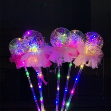 网红同款星空球魔法棒 闪光波波球发光玩具地摊货源LED发光棒