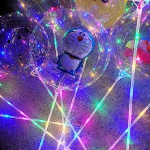 抖音波波球发光气球夜光卡通地摊透明网红气球新款微商地摊小