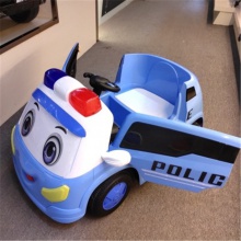警车联盟遥控1-5岁儿童可坐四轮玩具推车电动汽车 推把款