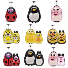 2023儿童拉杆箱男女小型行李箱蛋壳万向轮3D可爱旅行箱儿童双肩包