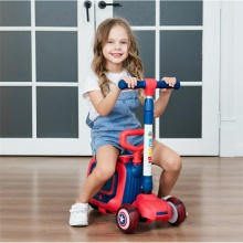 儿童带行李箱的滑板车旅行箱男女孩宝宝可坐可骑溜溜车三合一童车