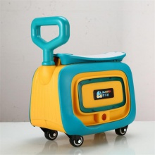 儿童带行李箱的滑板车旅行箱男女孩宝宝可坐可骑溜溜车三合一童车