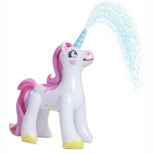 新品充气喷水独角兽庭院草坪儿童戏水玩具洒水独角兽厂家