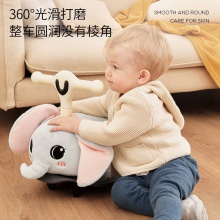 儿童扭扭车毛绒玩具车男女宝宝灯光音乐万向轮摇马室内溜溜车