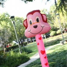 PVC充气儿童卡通动物头长棒玩具 夜市公园地推礼品充气玩具