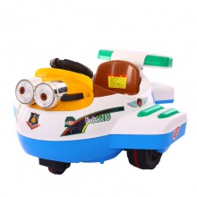 新款儿童电动飞机可坐人带遥控早教电瓶车飞机外壳可旋转电动汽车