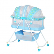 婴儿童床宝宝摇床厂家直供铁质婴儿床 可摇童床万向轮带刹车