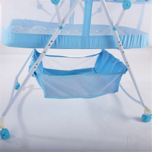 婴儿童床宝宝摇床厂家直供铁质婴儿床 可摇童床万向轮带刹车