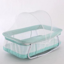 婴儿手推车床带推把八轮子可移动小床带蚊帐休闲推车夏季