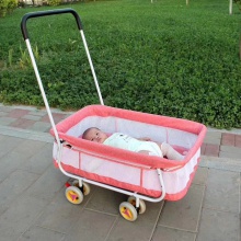 婴儿手推车床带推把八轮子可移动小床带蚊帐休闲推车夏季