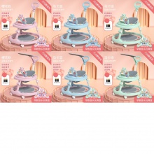 学步车防o型腿婴儿多功能防侧翻7-18个月宝宝可坐可推助步手推车