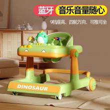 学步车带蓝牙音乐防侧翻防O型腿可折叠宝宝助步车6-18个月起步车