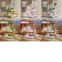 学步车带蓝牙音乐防侧翻防O型腿可折叠宝宝助步车6-18个月起步车