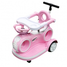 儿童电动车带遥控灯光音乐摇摆车1-3岁手推车电动四轮遛娃玩具车