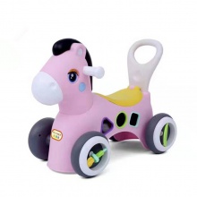 快乐滑行小木马滑车宝宝婴儿童塑料摇椅带音乐带灯光小四轮平衡车