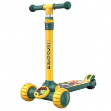 新款儿童滑板车闪光轮灯光音乐一键折叠厂家直供2-10岁