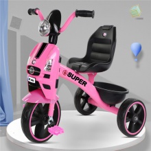 儿童脚踏车三轮车童车自行车3-6岁宝可骑行滑行带灯光音乐储物篮