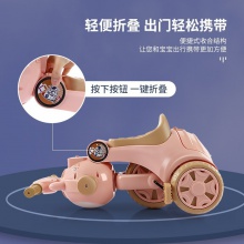 儿童三轮车1-3岁脚踏车自行车折叠灯光音乐宝宝带后兜小孩玩具