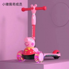 卡通新款儿童滑板车可折叠2-6-10岁米高带音乐单脚滑行车母婴礼品