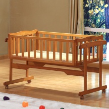 实木婴儿床新生儿宝宝摇床加宽简易可调多用型摇篮床欧式
