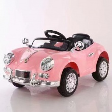 新款儿童电动汽车男女孩可坐人四轮电动车遥控 充电款复古老爷车