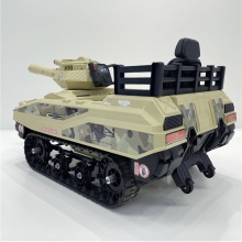 新款坦克儿童电动车可坐人玩具车履带原地调头越野宝宝电动汽车