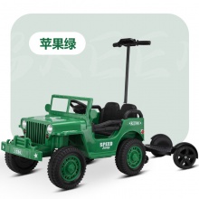 儿童电动车亲子互动推把车可坐大人四驱遥控宝宝玩具车男女孩童车