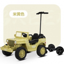 儿童电动车亲子互动推把车可坐大人四驱遥控宝宝玩具车男女孩童车