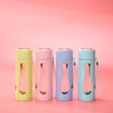 现货简约纯色小清新学生玻璃杯 时尚创意礼品杯茶杯运动健身水杯