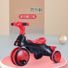 新款儿童三轮车1-6岁宝宝手推车脚踏车带音乐大号幼童童车滑行车
