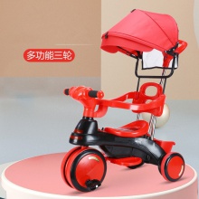 新款儿童三轮车1-6岁宝宝手推车脚踏车带音乐大号幼童童车滑行车