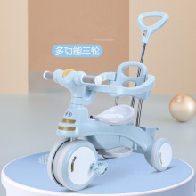 新款儿童三轮车1-6岁宝宝手推车脚踏车带音乐大号幼童童车滑行车