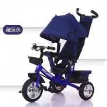多功能四合一1—6岁儿童三轮车轻便手推脚踏车 发泡轮