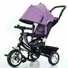 多功能四合一1—6岁儿童三轮车轻便手推脚踏车 发泡轮