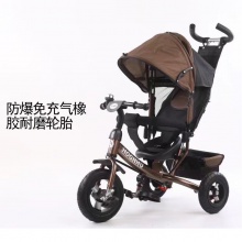 多功能四合一1—6岁儿童三轮车轻便手推脚踏车 发泡轮