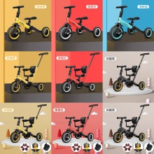 儿童三轮车脚踏车宝宝手推车溜娃 儿童平衡车无脚踏三合一童车